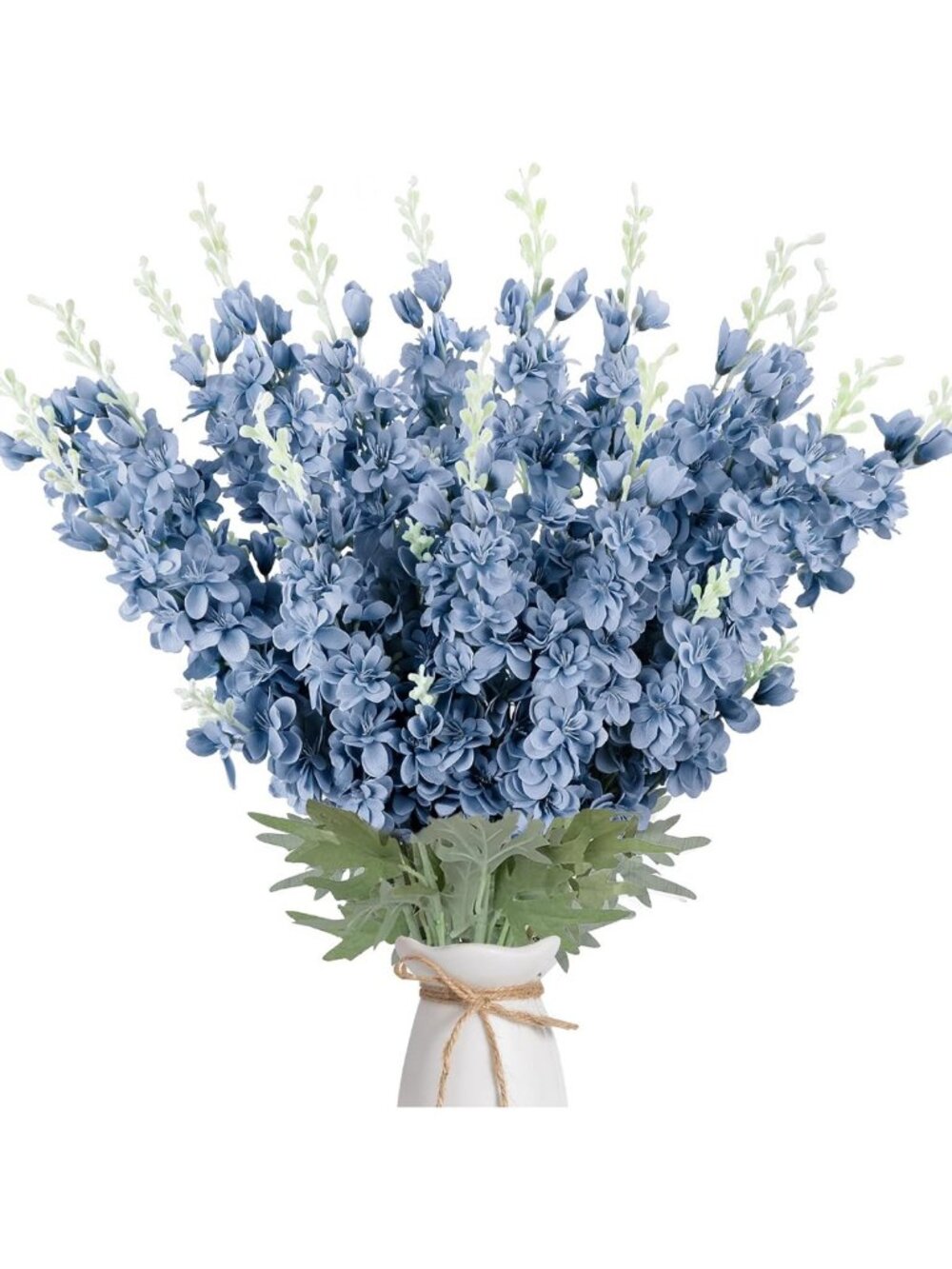 16Pcs Tall Dusty Blue Delphinium Artificial Flowers - Elegant Home Decor, 33.5''